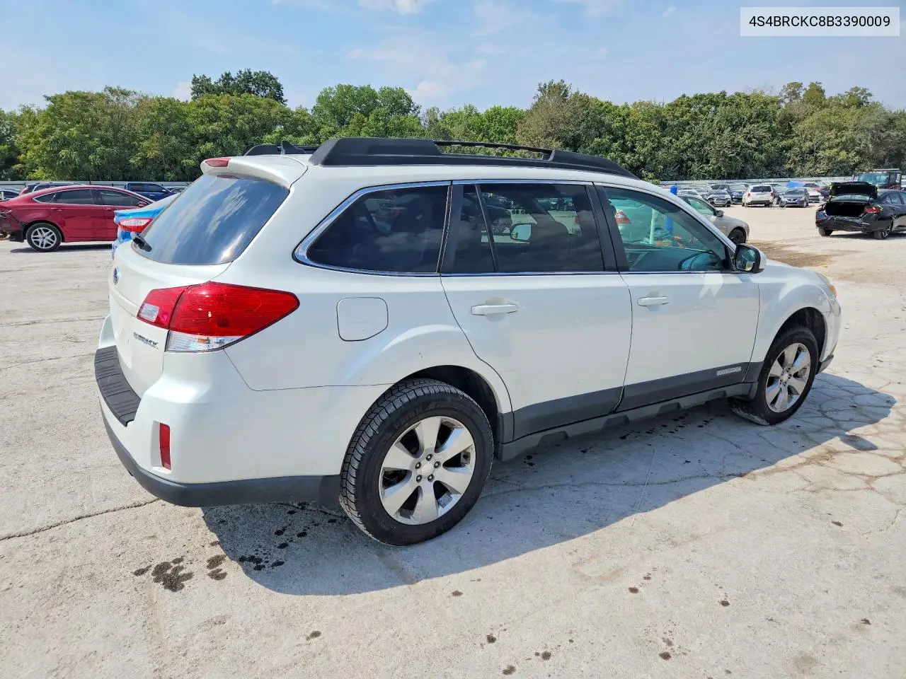 2011 SUBARU OUTBACK VIN 4S4BRCKC8B3390009 — фото 3