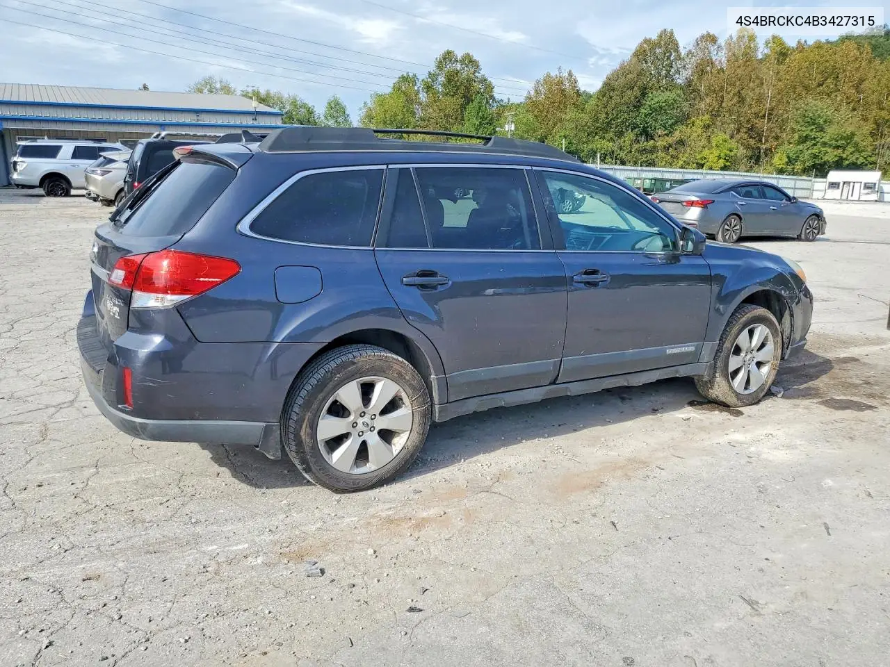 2011 SUBARU OUTBACK VIN 4S4BRCKC4B3427315 — фото 3