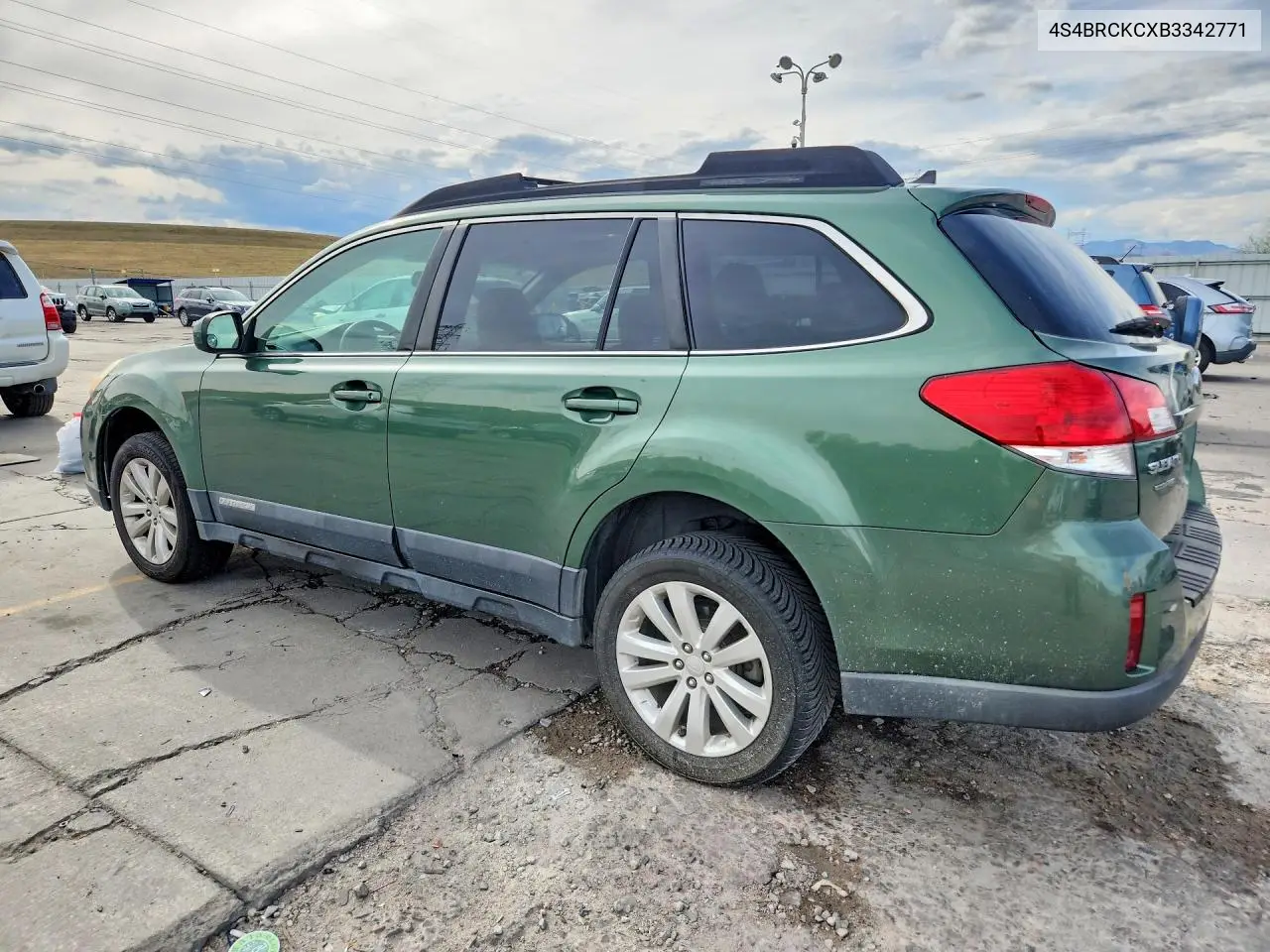 2011 SUBARU OUTBACK VIN 4S4BRCKCXB3342771 — фото 2