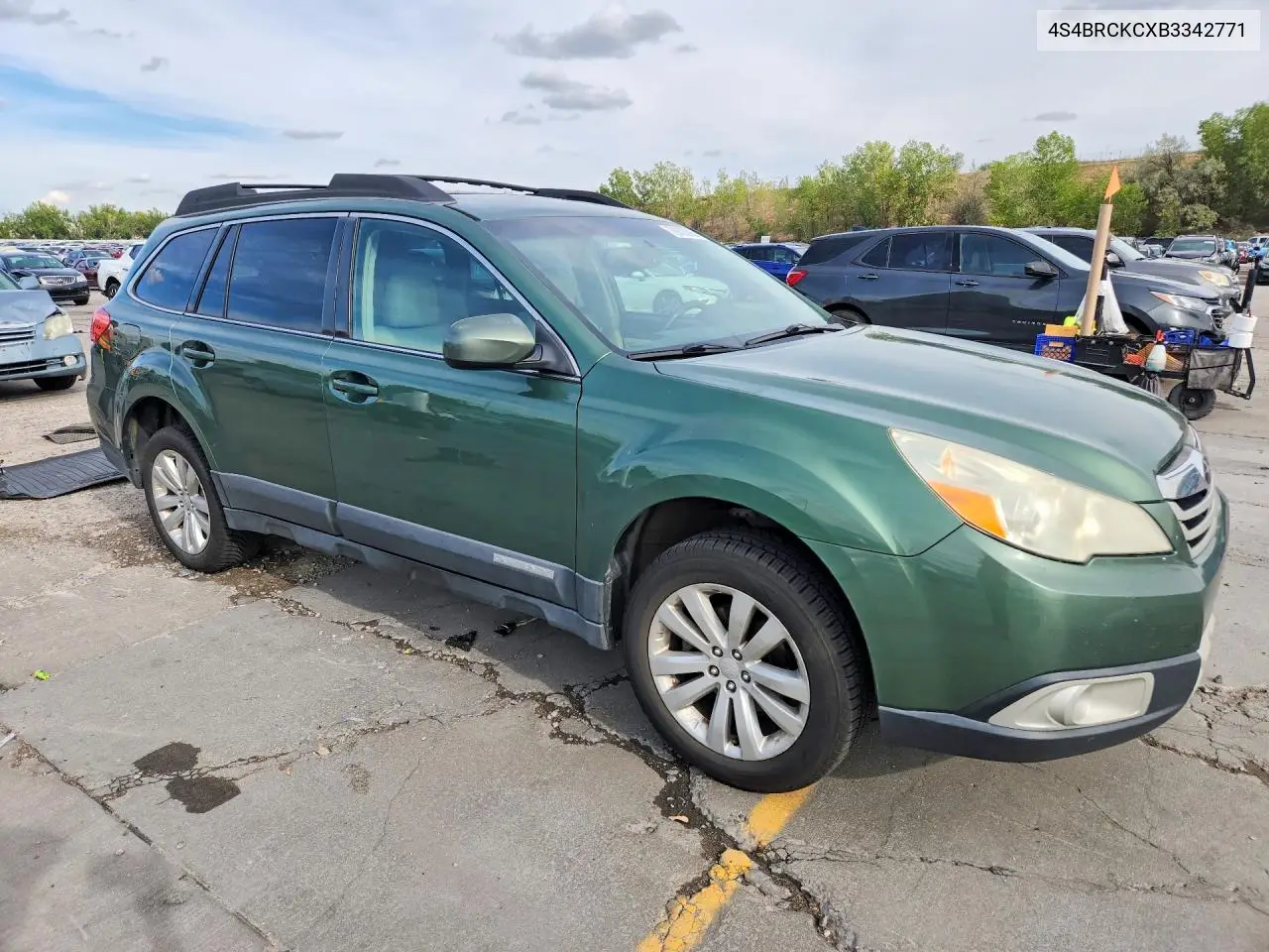 2011 SUBARU OUTBACK VIN 4S4BRCKCXB3342771 — фото 4