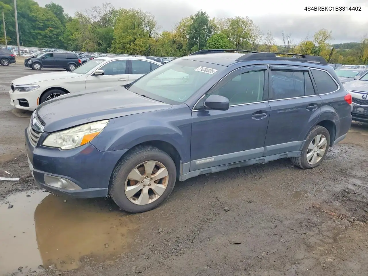 SUBARU OUTBACK 2011, VIN 4S4BRBKC1B3314402
