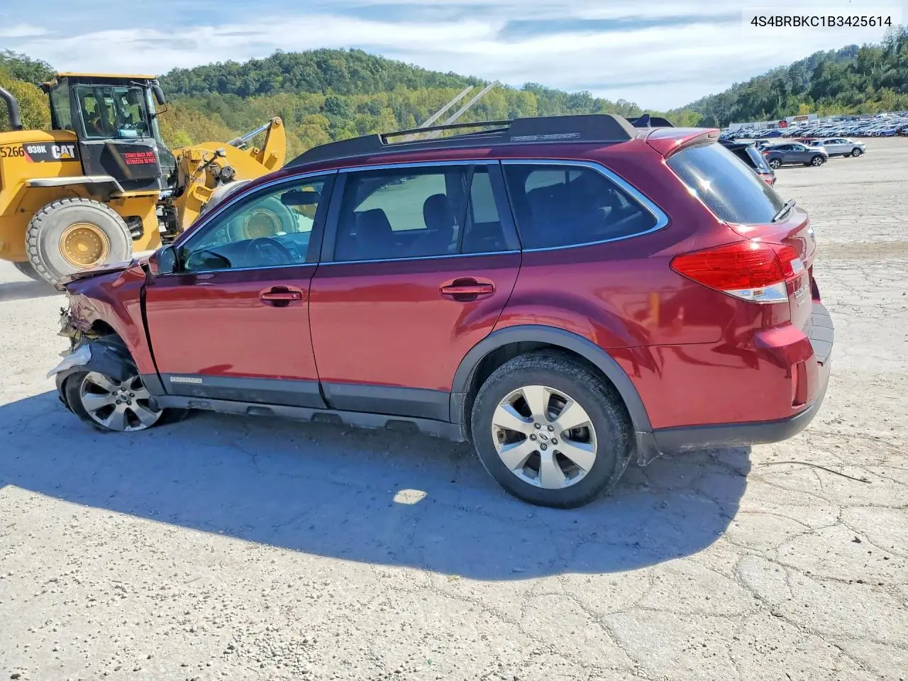 2011 SUBARU OUTBACK VIN 4S4BRBKC1B3425614 — фото 2