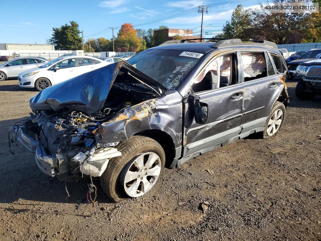 SUBARU OUTBACK 2011, VIN 4S4BRBCC2B3428102