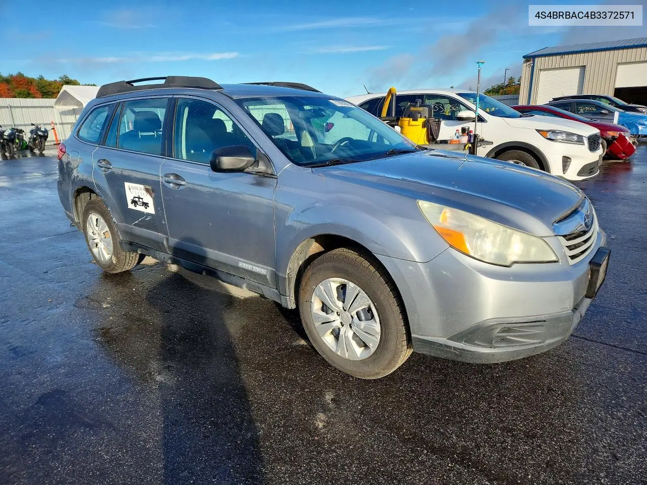 2011 SUBARU OUTBACK VIN 4S4BRBAC4B3372571 — фото 4