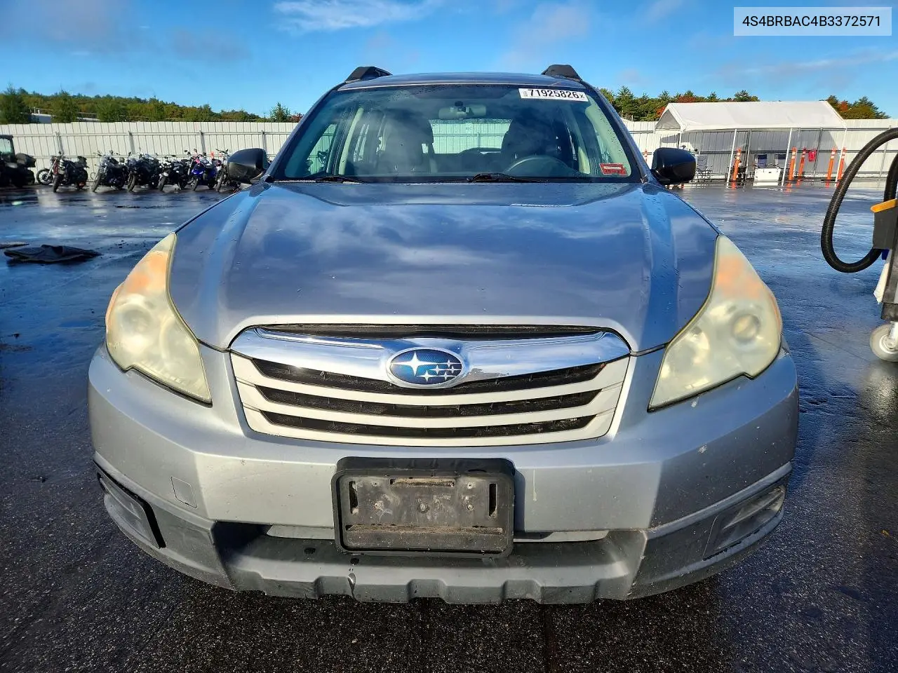 2011 SUBARU OUTBACK VIN 4S4BRBAC4B3372571 — фото 5