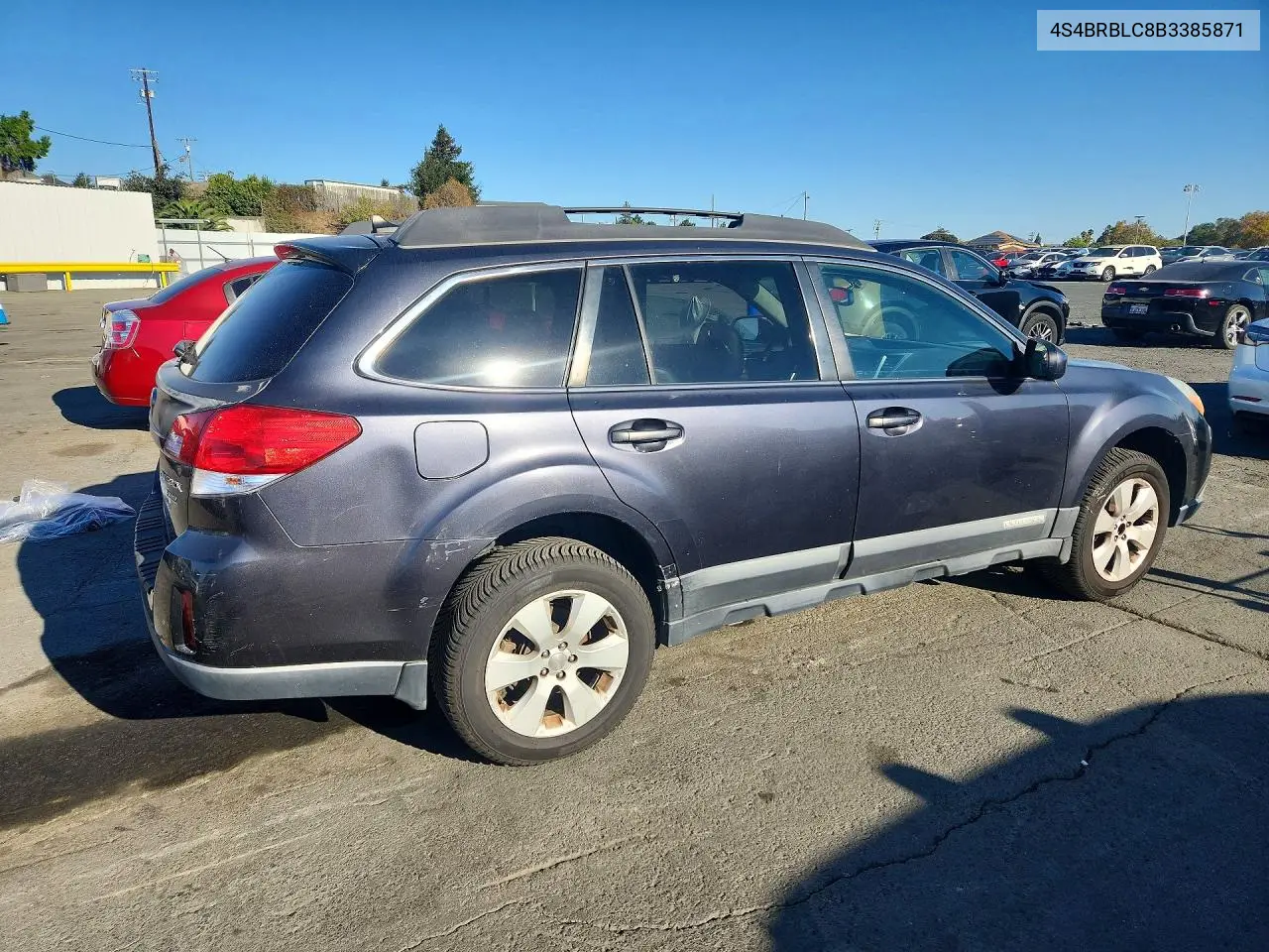 2011 SUBARU OUTBACK VIN 4S4BRBLC8B3385871 — фото 3