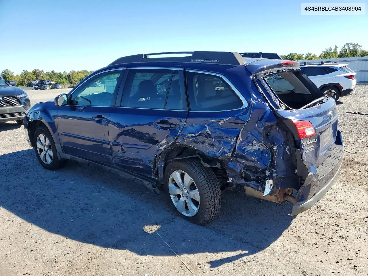 2011 SUBARU OUTBACK VIN 4S4BRBLC4B3408904 — фото 2