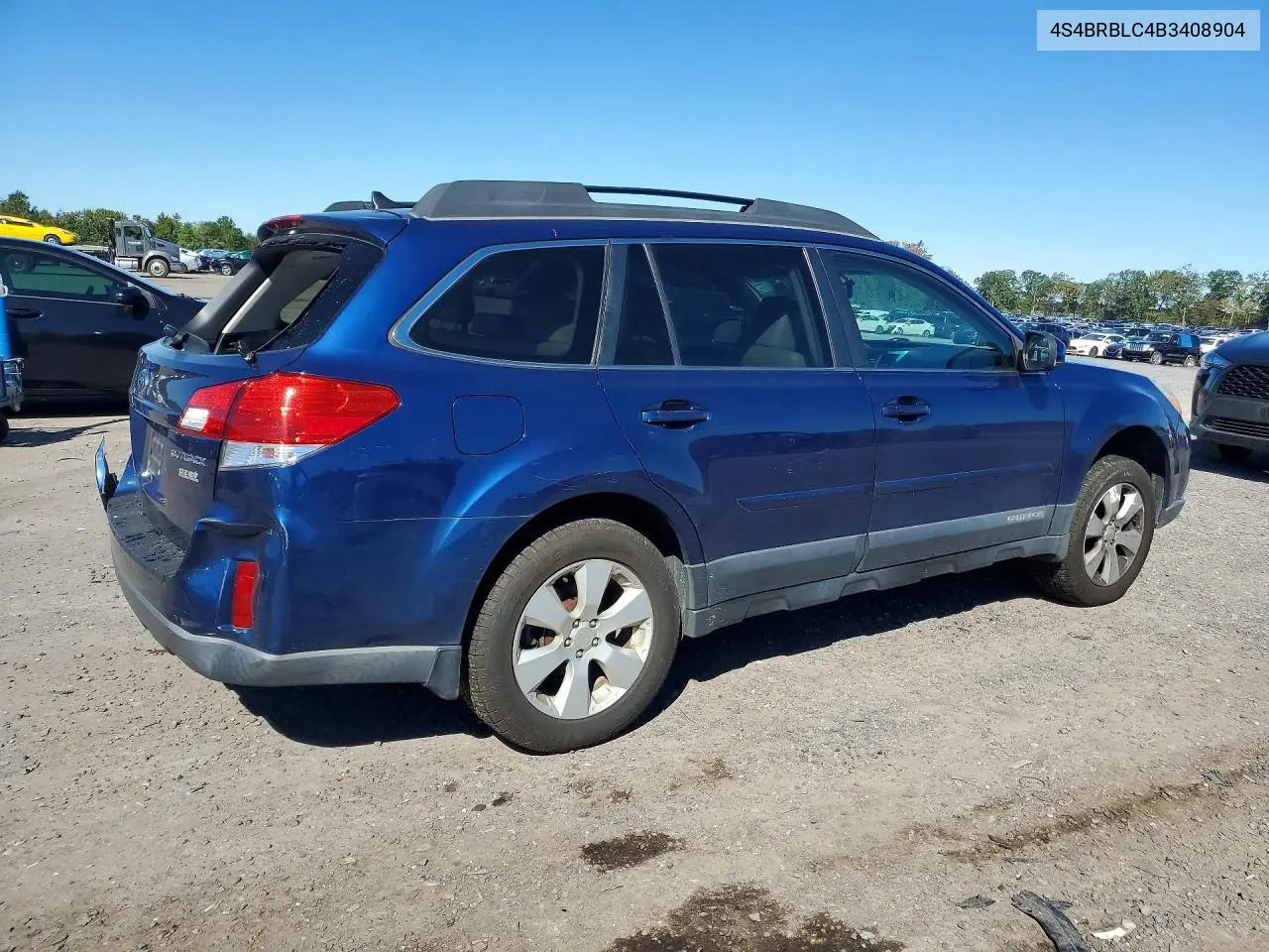 2011 SUBARU OUTBACK VIN 4S4BRBLC4B3408904 — фото 3