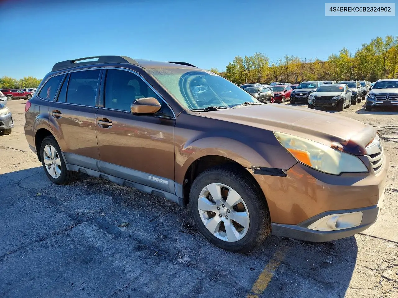 2011 SUBARU OUTBACK VIN 4S4BREKC6B2324902 — фото 4
