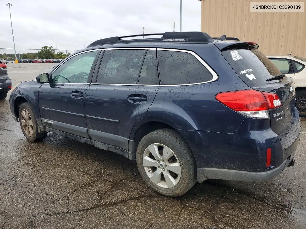 2012 SUBARU OUTBACK VIN 4S4BRCKC1C3290139 — фото 2