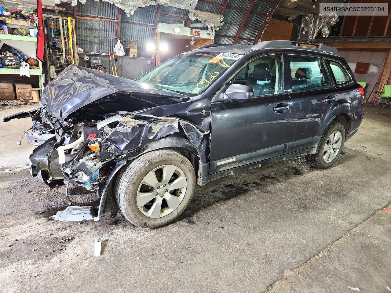 SUBARU OUTBACK 2012, VIN 4S4BRBAC5C3223104