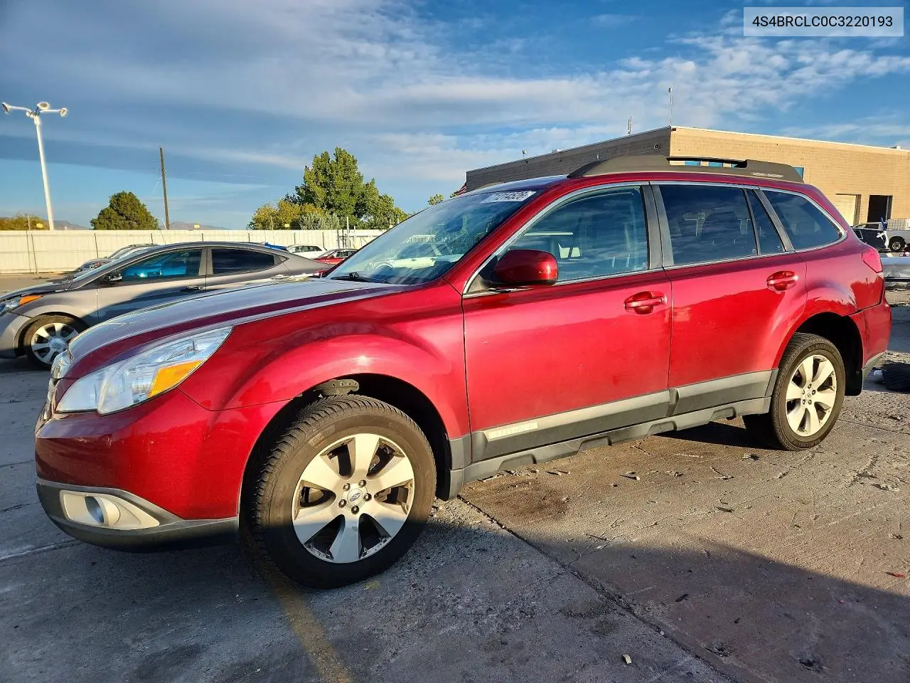 SUBARU OUTBACK 2012, VIN 4S4BRCLC0C3220193