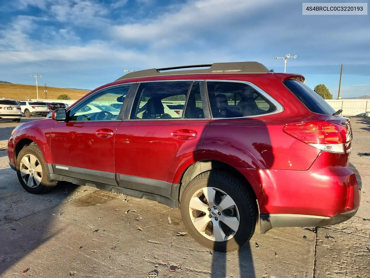 2012 SUBARU OUTBACK VIN 4S4BRCLC0C3220193 — фото 2