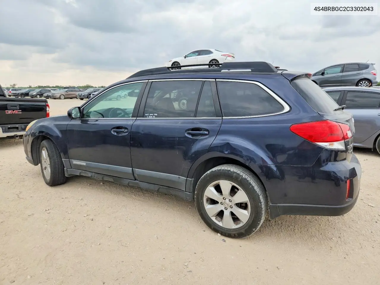2012 SUBARU OUTBACK VIN 4S4BRBGC2C3302043 — фото 2