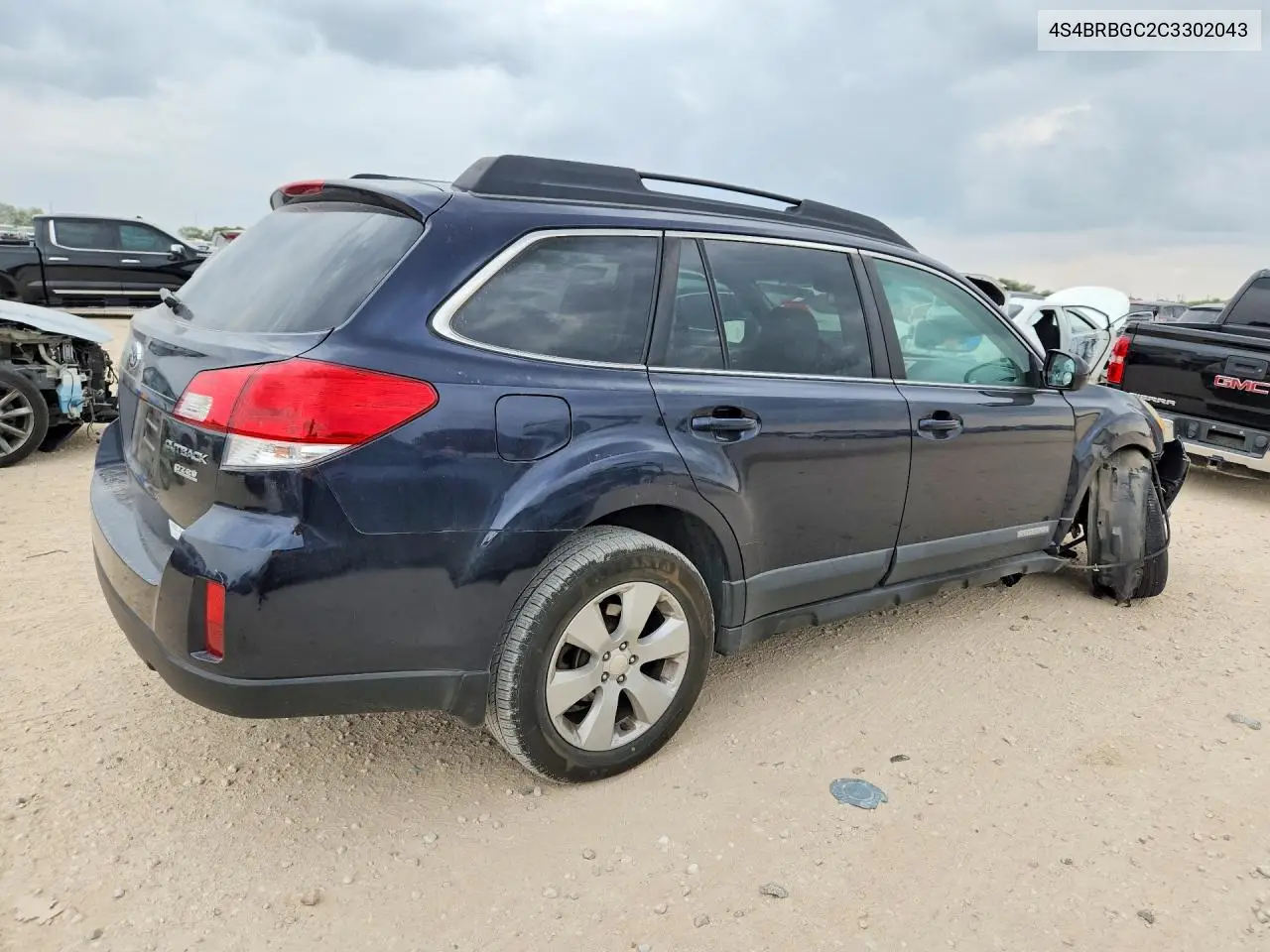 2012 SUBARU OUTBACK VIN 4S4BRBGC2C3302043 — фото 3