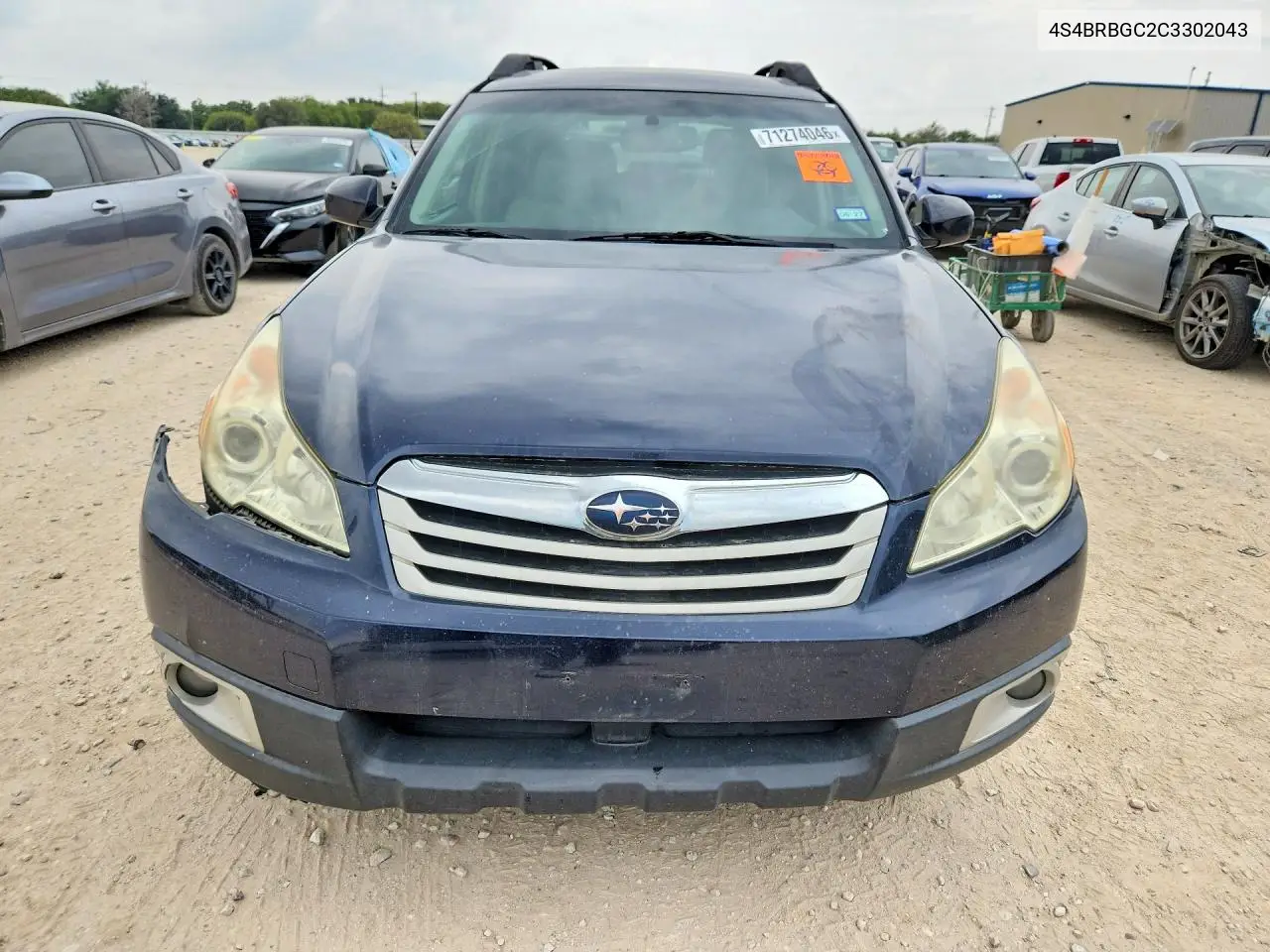 2012 SUBARU OUTBACK VIN 4S4BRBGC2C3302043 — фото 5