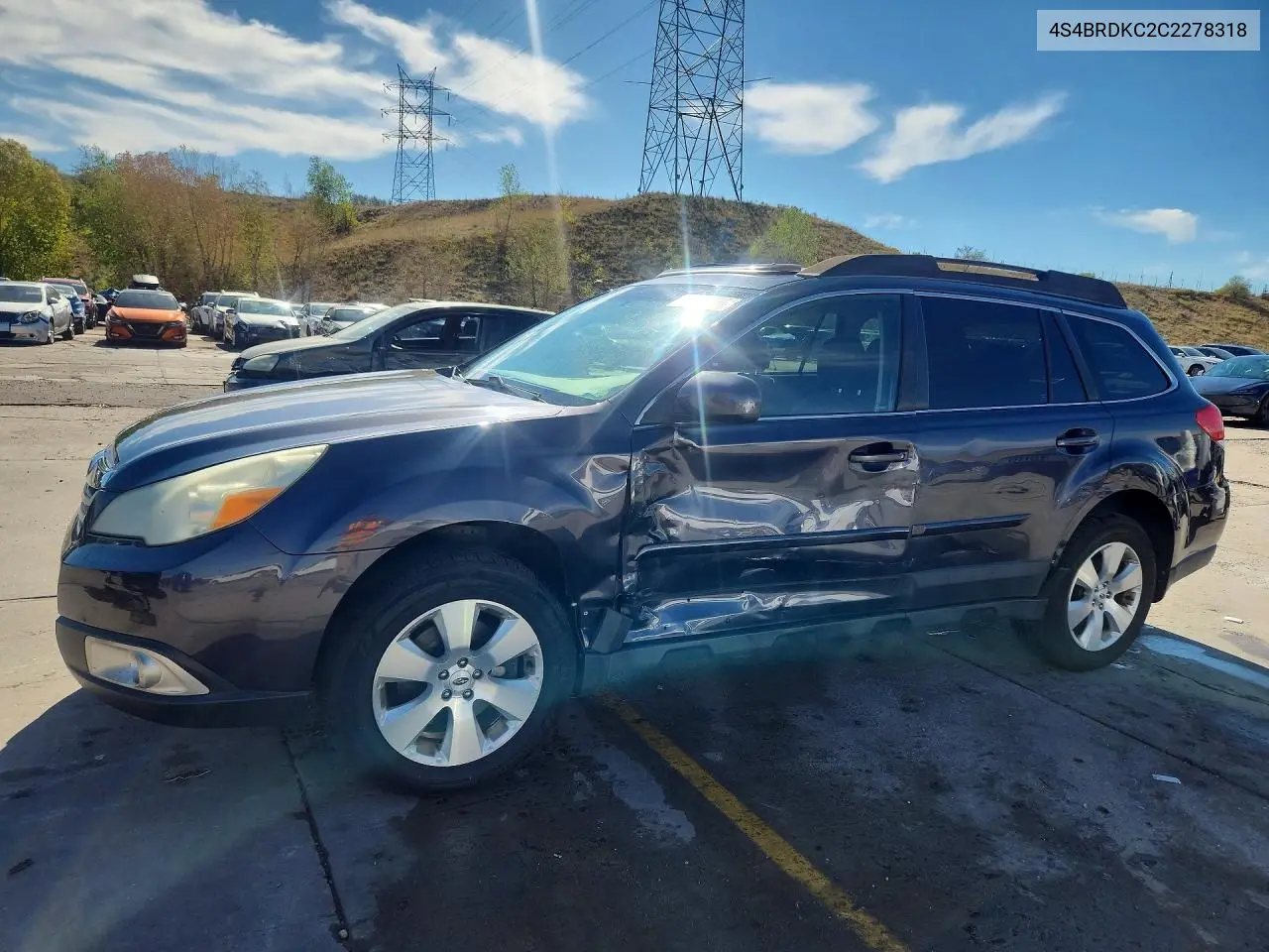 SUBARU OUTBACK 2012, VIN 4S4BRDKC2C2278318