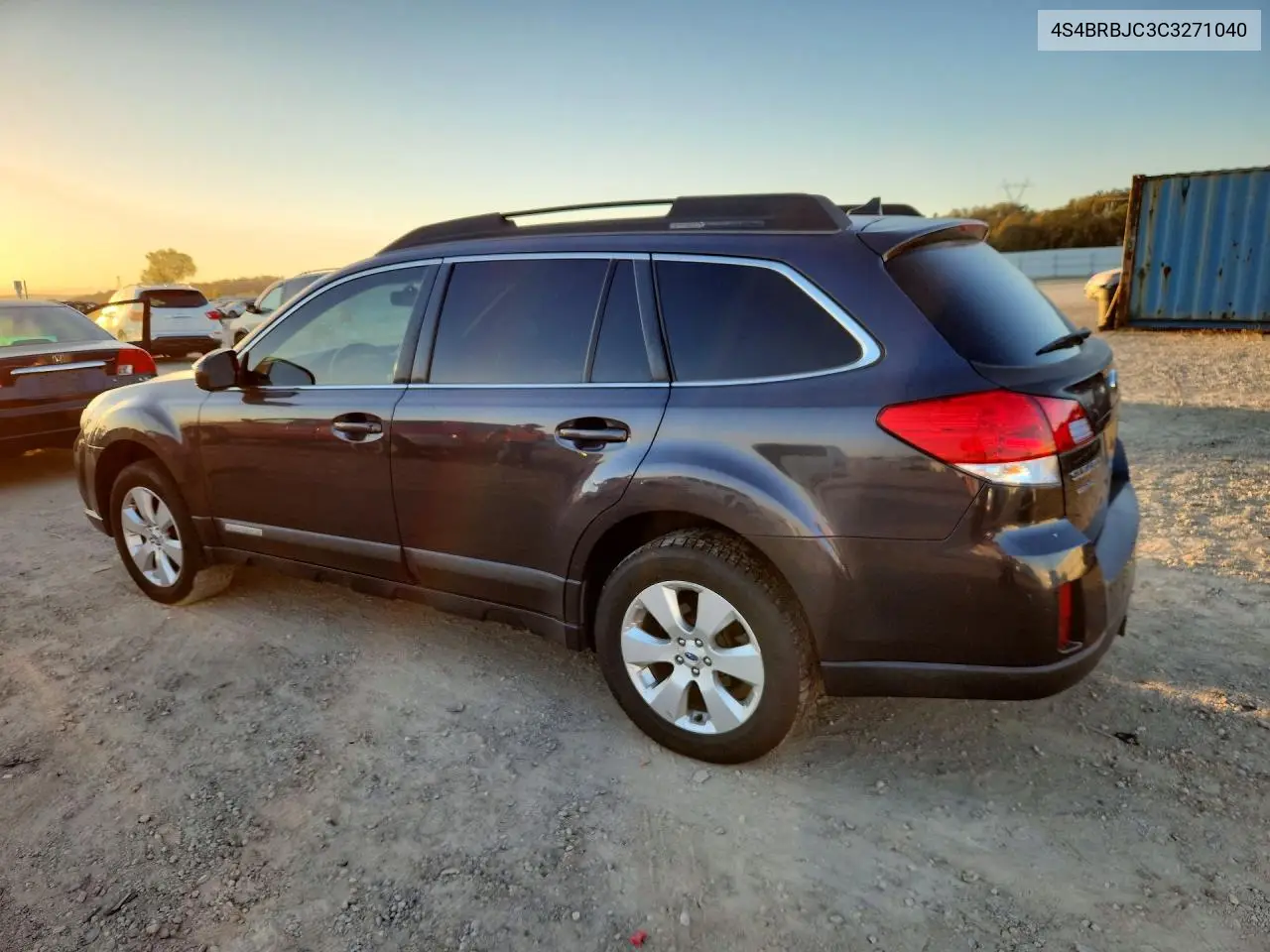 2012 SUBARU OUTBACK VIN 4S4BRBJC3C3271040 — фото 2