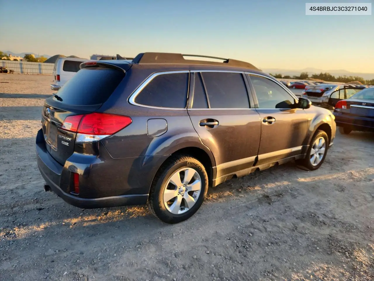 2012 SUBARU OUTBACK VIN 4S4BRBJC3C3271040 — фото 3