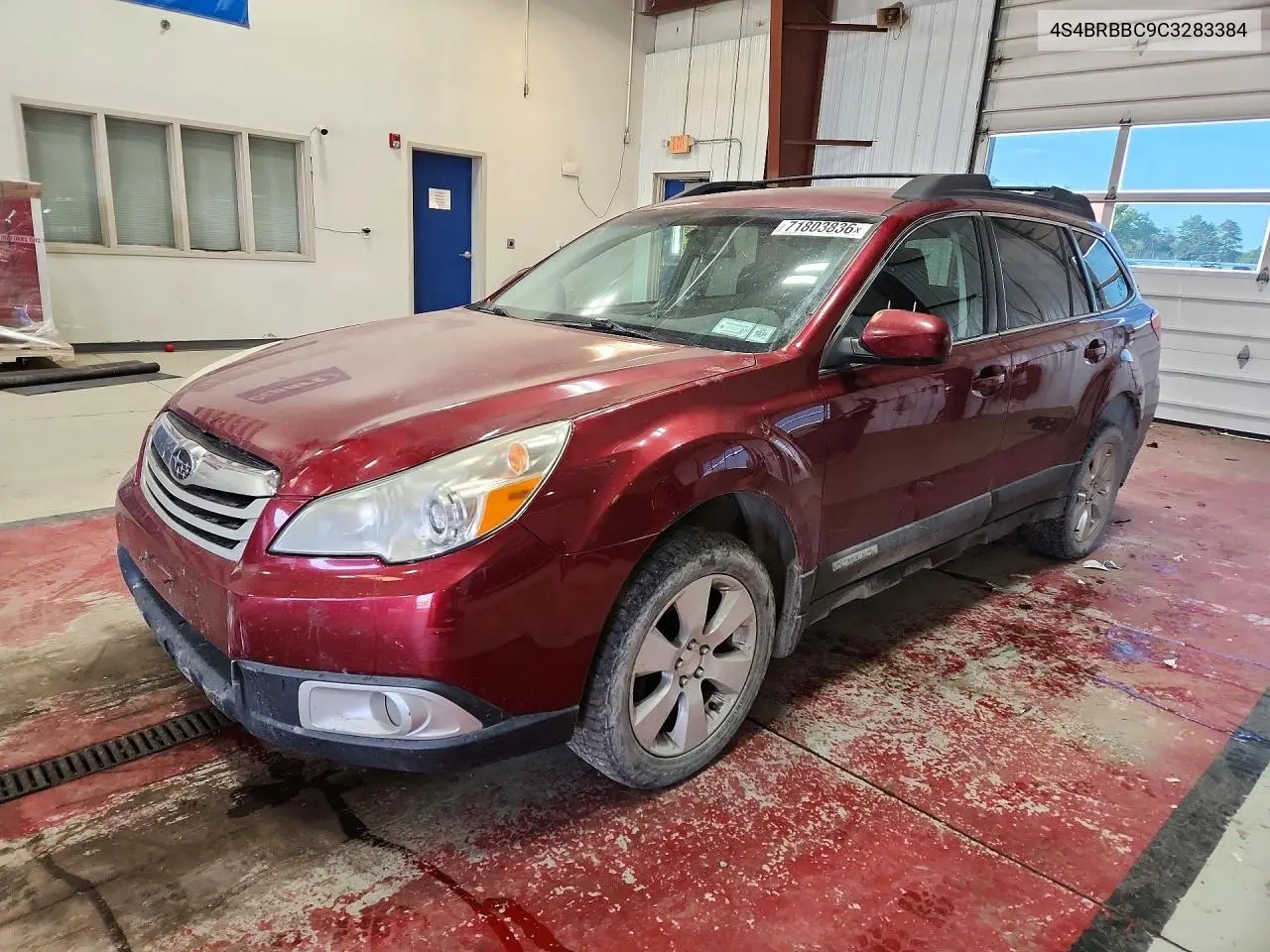 SUBARU OUTBACK 2012, VIN 4S4BRBBC9C3283384