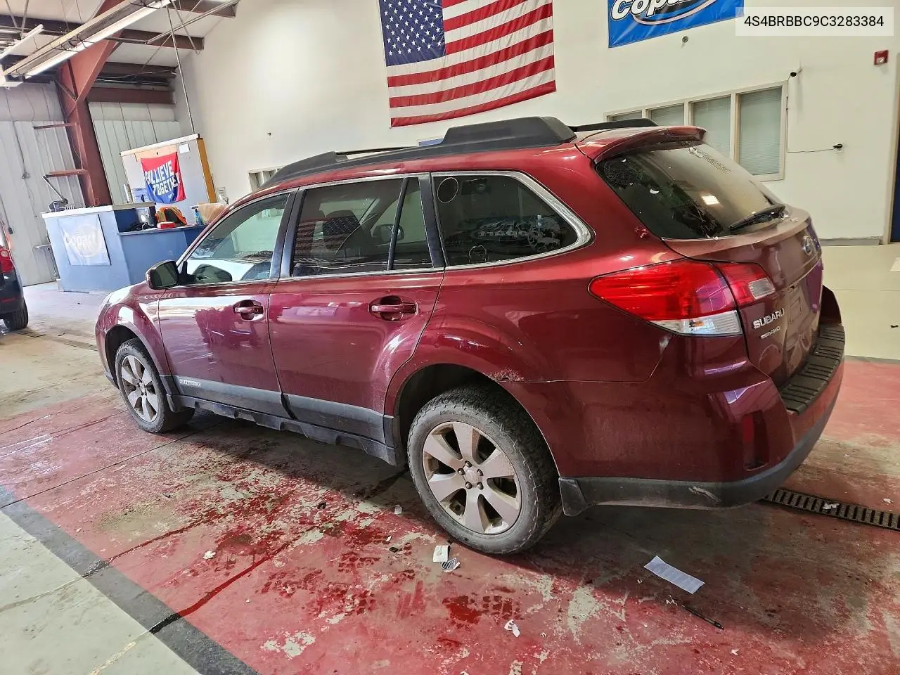 2012 SUBARU OUTBACK VIN 4S4BRBBC9C3283384 — фото 2