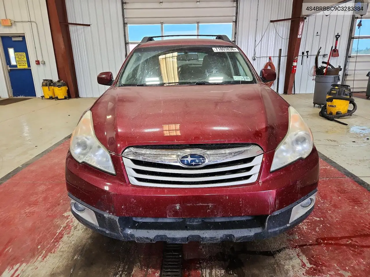 2012 SUBARU OUTBACK VIN 4S4BRBBC9C3283384 — фото 5