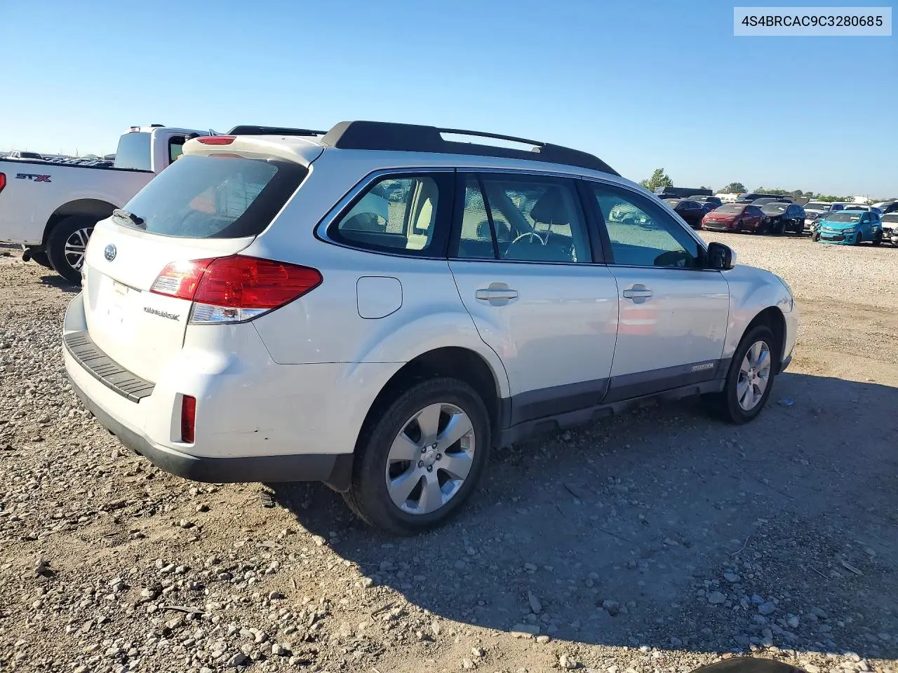 2012 SUBARU OUTBACK VIN 4S4BRCAC9C3280685 — фото 3