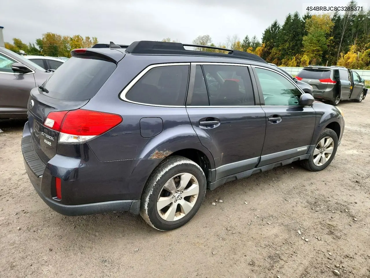 2012 SUBARU OUTBACK VIN 4S4BRBJC8C3285371 — фото 3