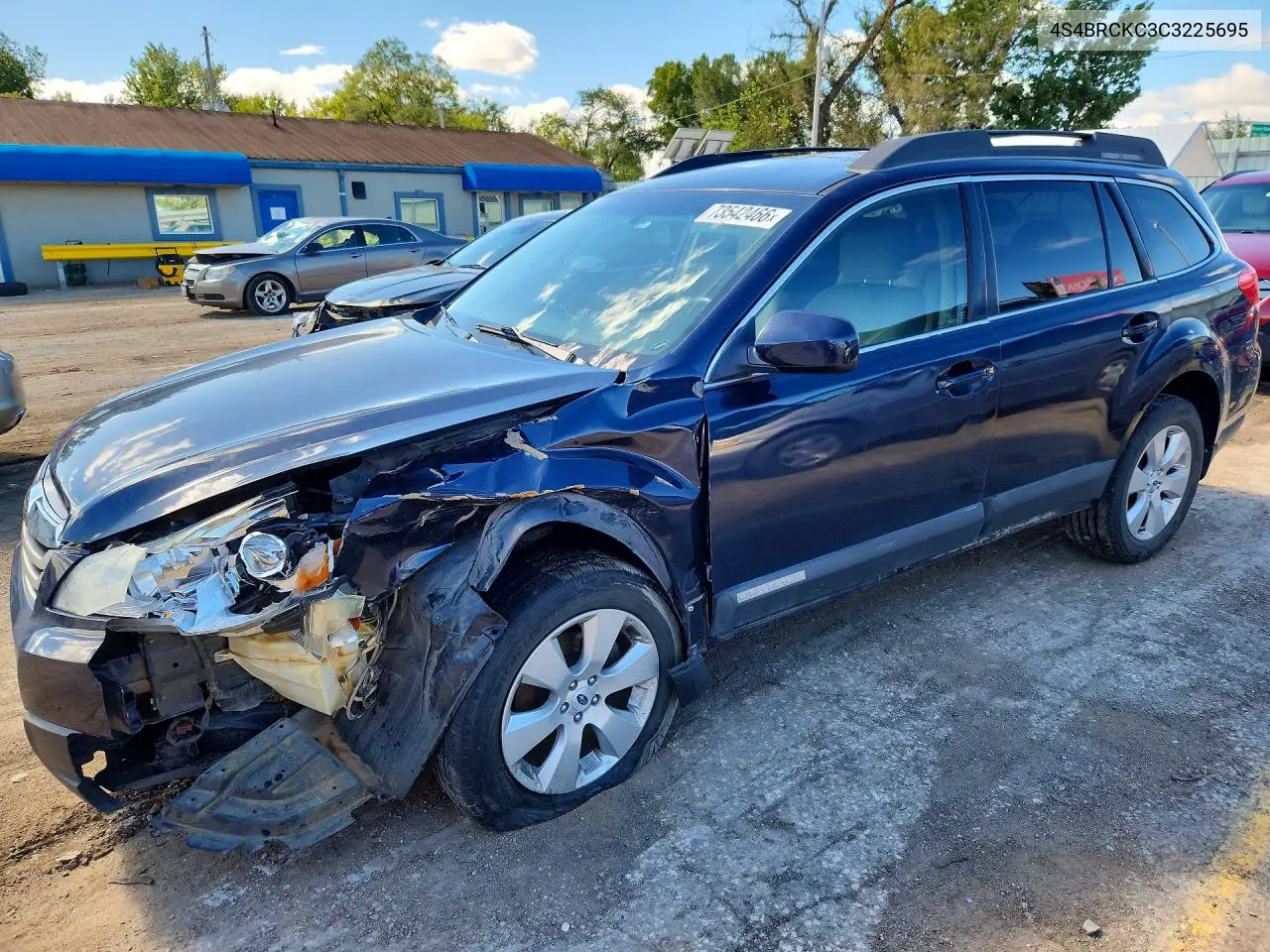 SUBARU OUTBACK 2012, VIN 4S4BRCKC3C3225695