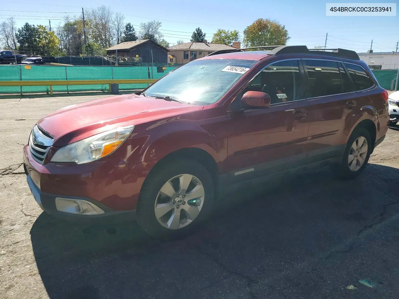 SUBARU OUTBACK 2012, VIN 4S4BRCKC0C3253941