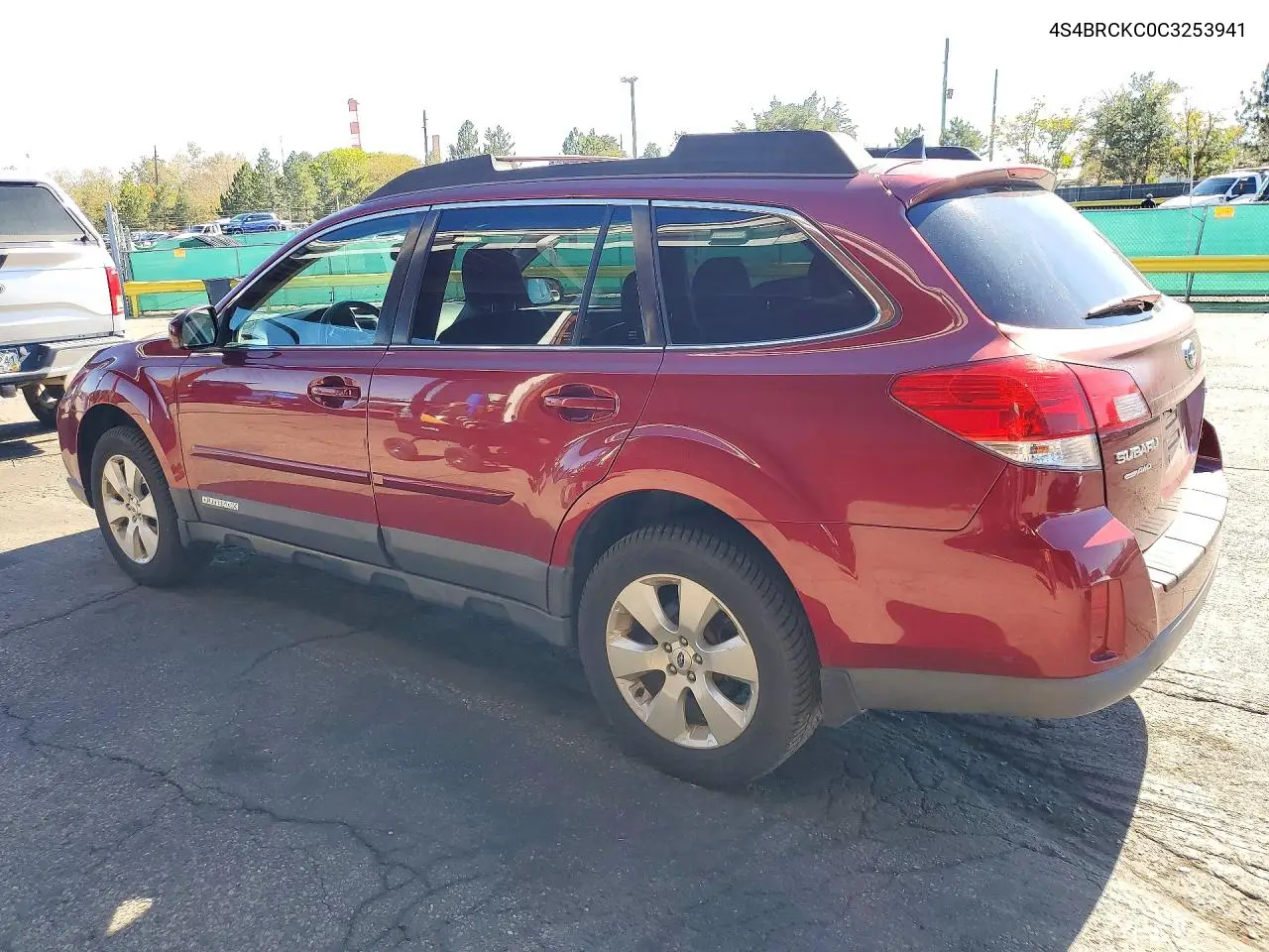 2012 SUBARU OUTBACK VIN 4S4BRCKC0C3253941 — фото 2