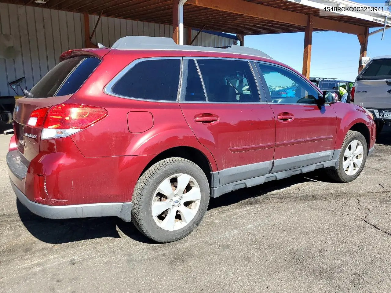 2012 SUBARU OUTBACK VIN 4S4BRCKC0C3253941 — фото 3