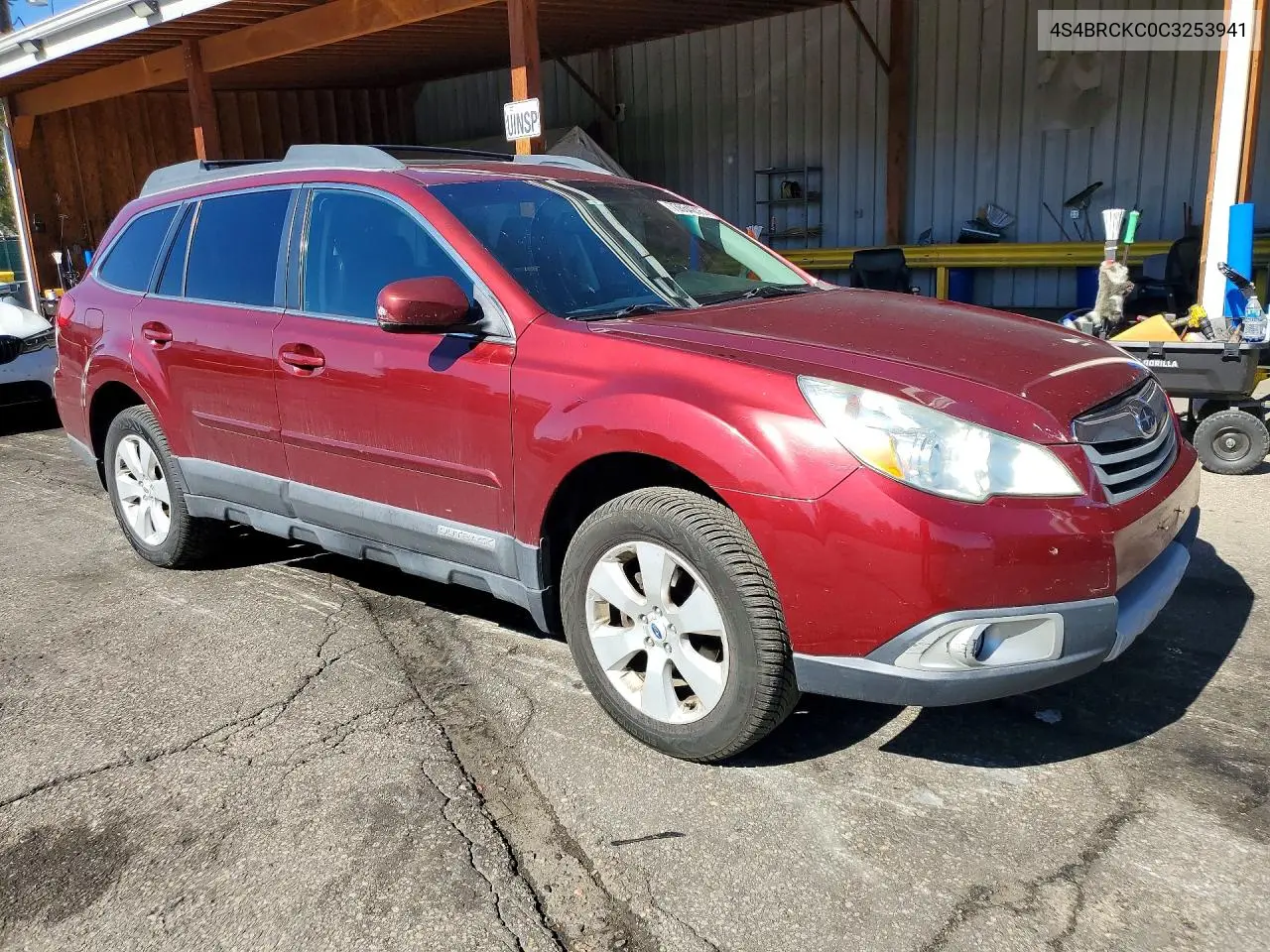 2012 SUBARU OUTBACK VIN 4S4BRCKC0C3253941 — фото 4