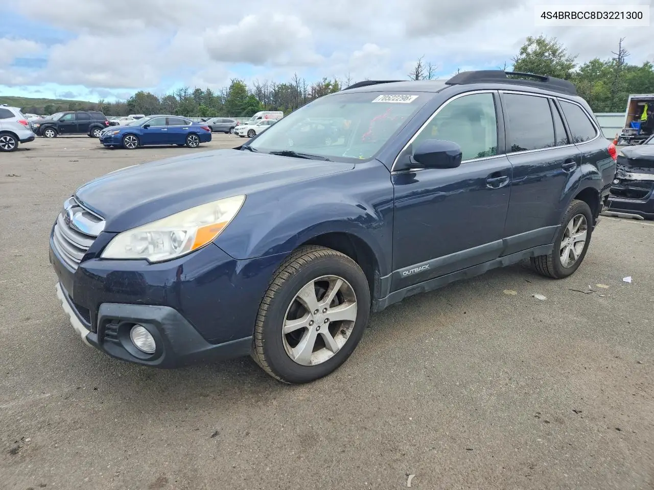 SUBARU OUTBACK 2013, VIN 4S4BRBCC8D3221300