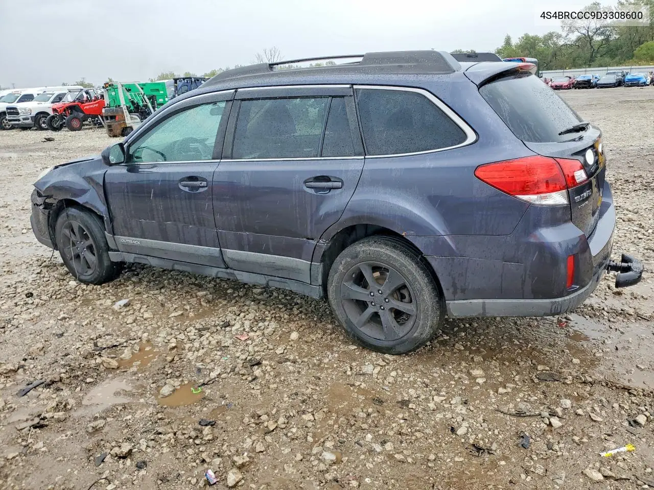 2013 SUBARU OUTBACK VIN 4S4BRCCC9D3308600 — фото 2