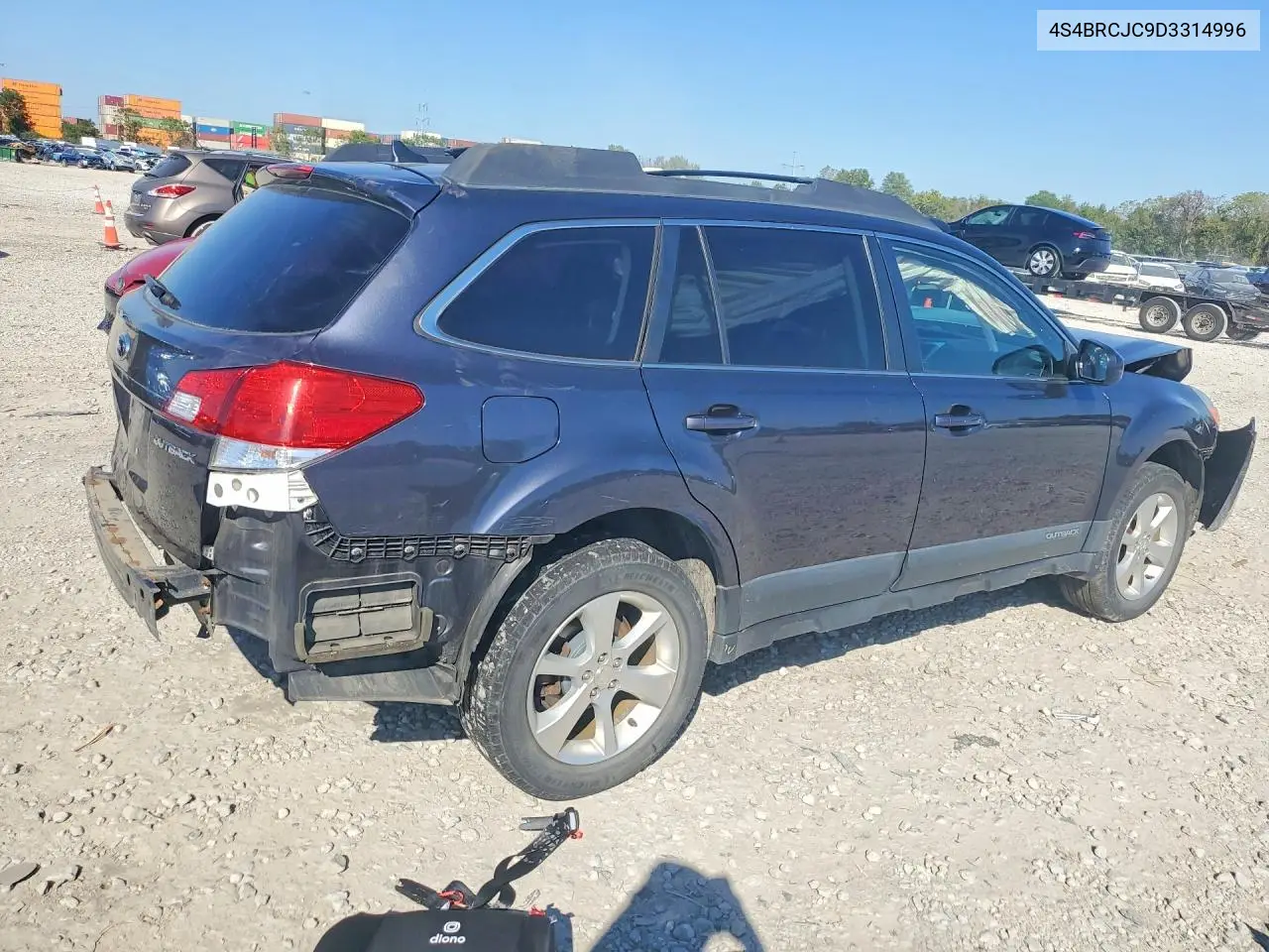 2013 SUBARU OUTBACK VIN 4S4BRCJC9D3314996 — фото 3