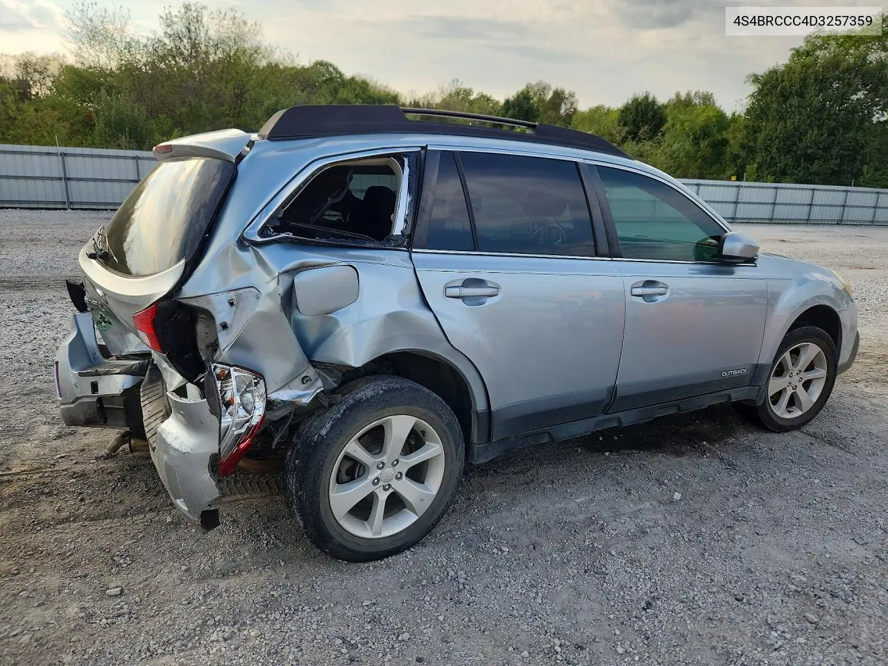 2013 SUBARU OUTBACK VIN 4S4BRCCC4D3257359 — фото 3