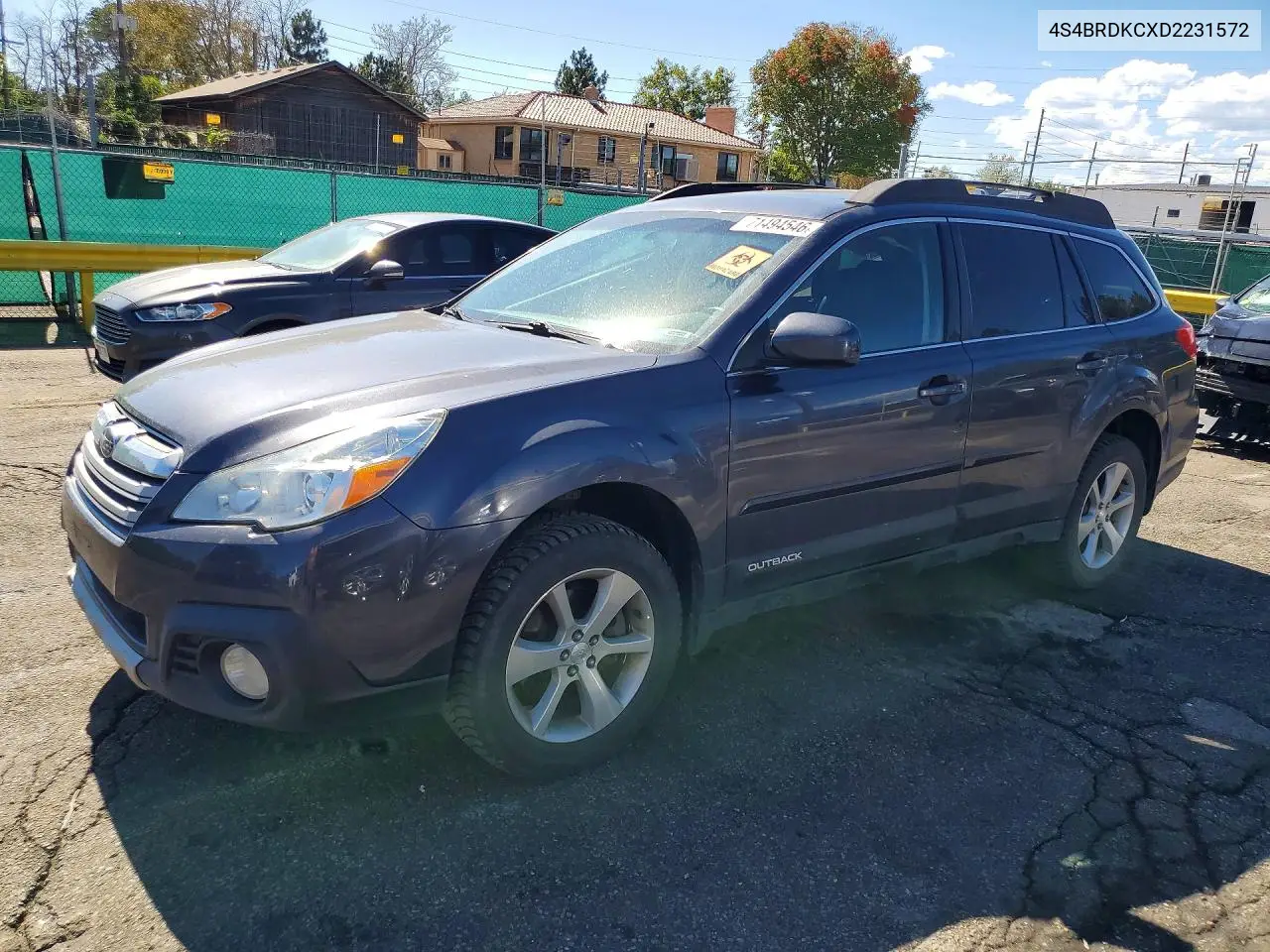 SUBARU OUTBACK 2013, VIN 4S4BRDKCXD2231572
