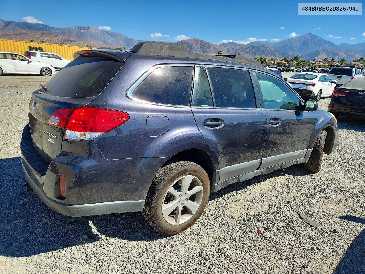 2013 SUBARU OUTBACK VIN 4S4BRBBC2D3257940 — фото 3