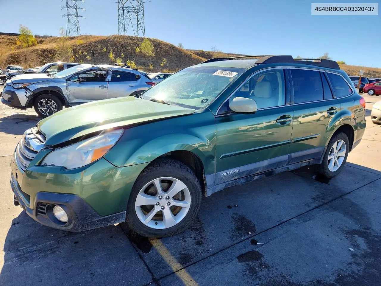 SUBARU OUTBACK 2013, VIN 4S4BRBCC4D3320437