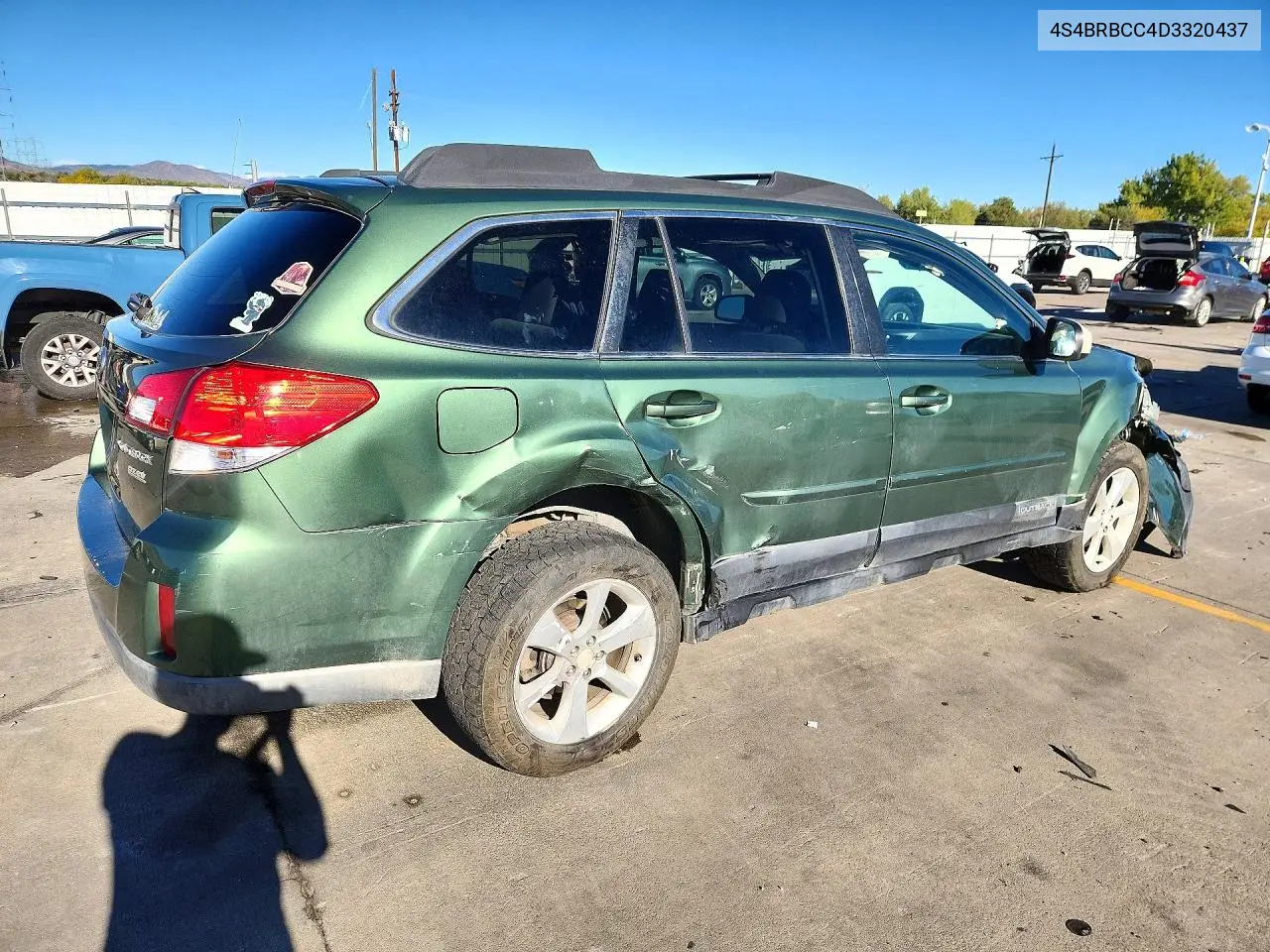 2013 SUBARU OUTBACK VIN 4S4BRBCC4D3320437 — фото 3