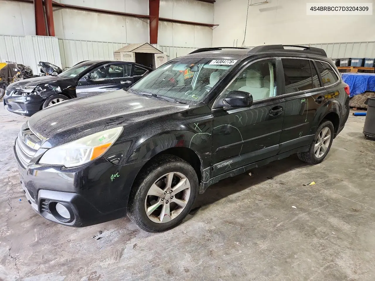 SUBARU OUTBACK 2013, VIN 4S4BRBCC7D3204309