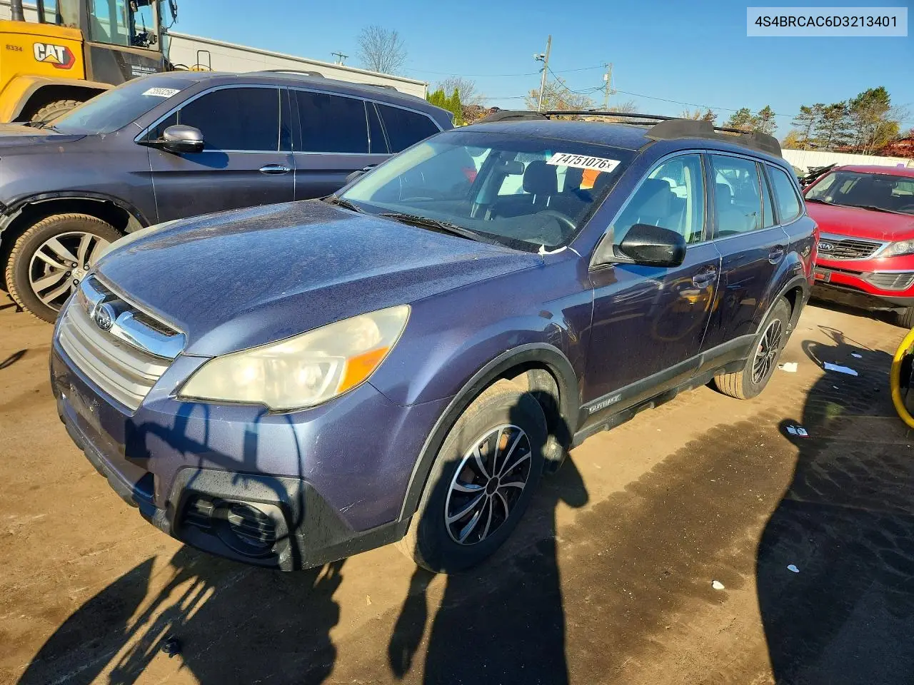 SUBARU OUTBACK 2013, VIN 4S4BRCAC6D3213401