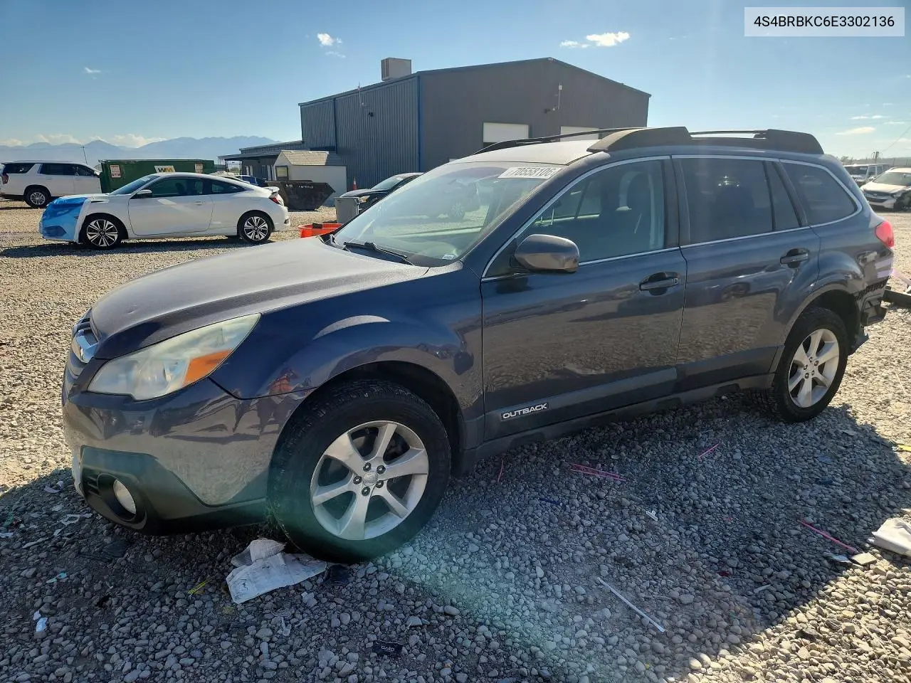 SUBARU OUTBACK 2014, VIN 4S4BRBKC6E3302136