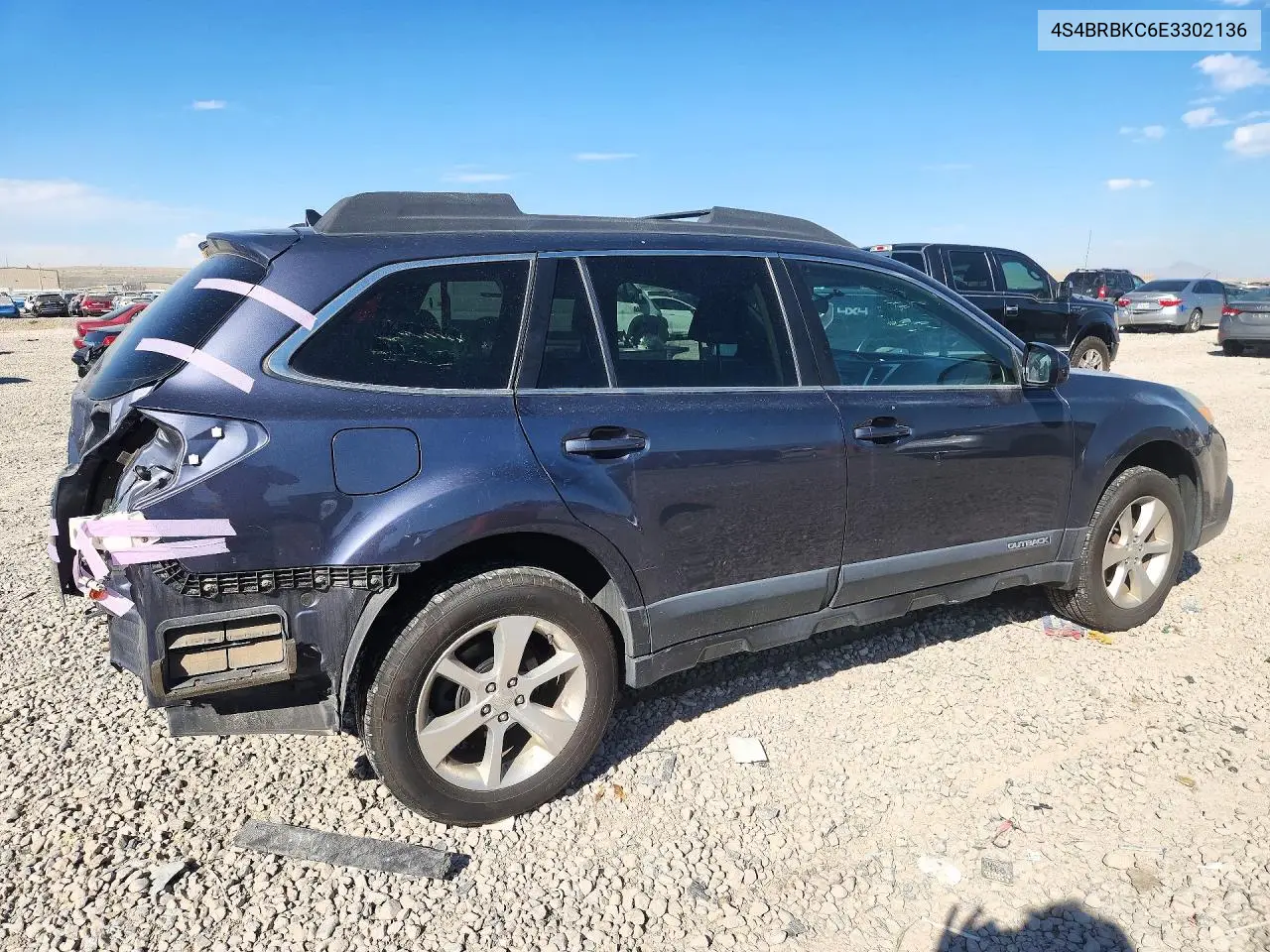2014 SUBARU OUTBACK VIN 4S4BRBKC6E3302136 — фото 3