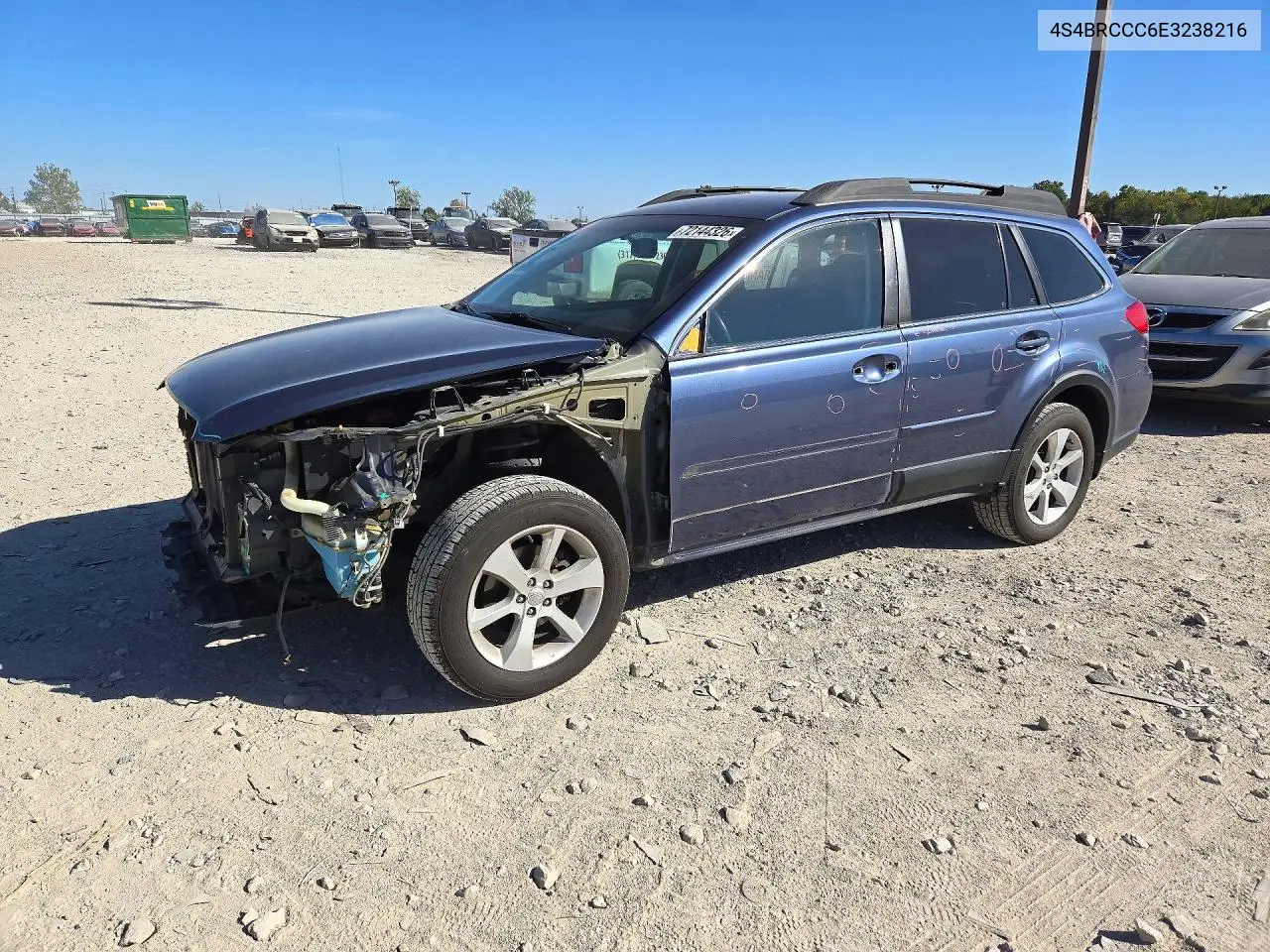 SUBARU OUTBACK 2014, VIN 4S4BRCCC6E3238216