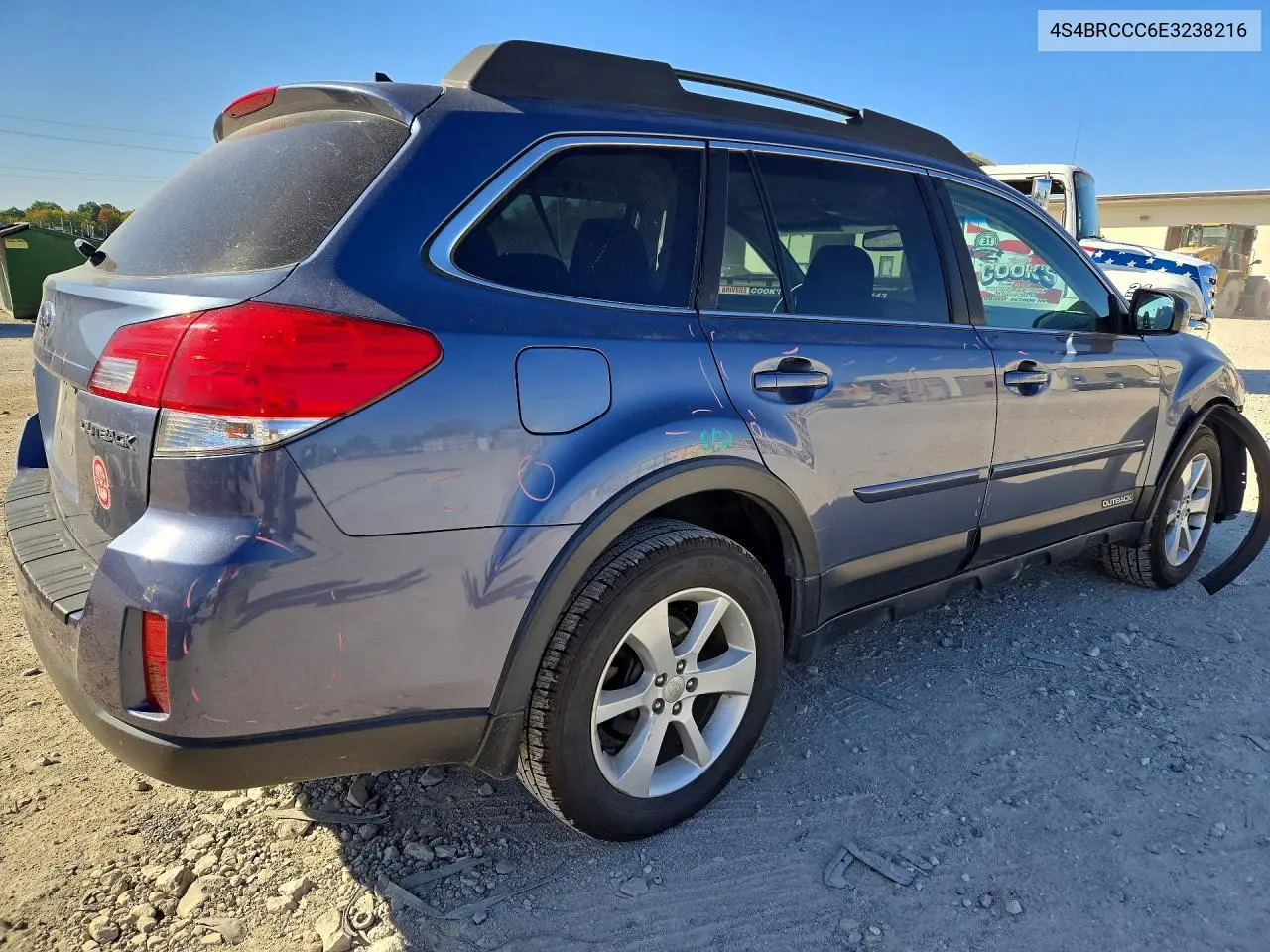 2014 SUBARU OUTBACK VIN 4S4BRCCC6E3238216 — фото 3