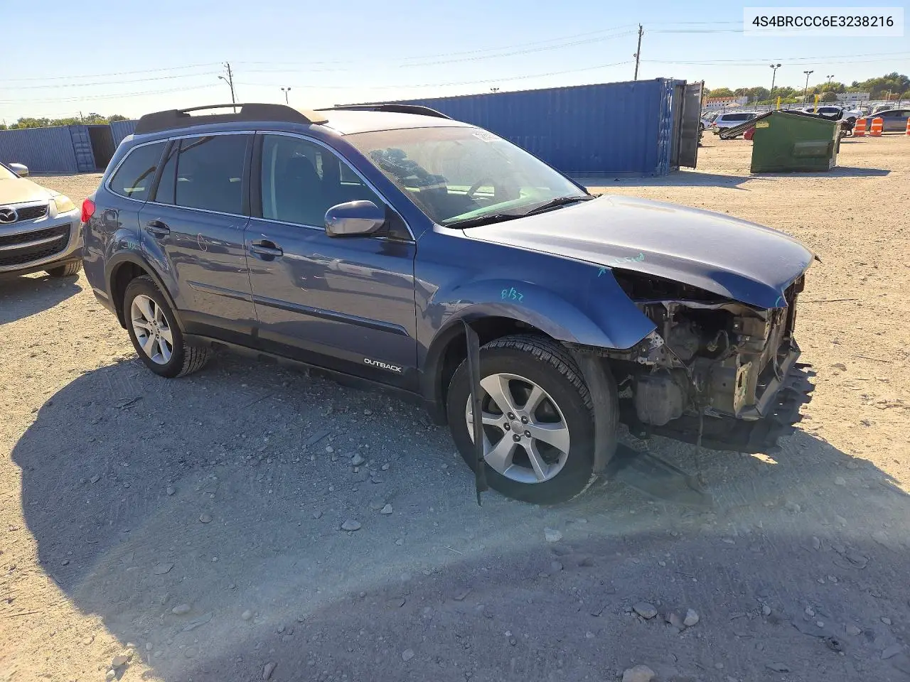 2014 SUBARU OUTBACK VIN 4S4BRCCC6E3238216 — фото 4