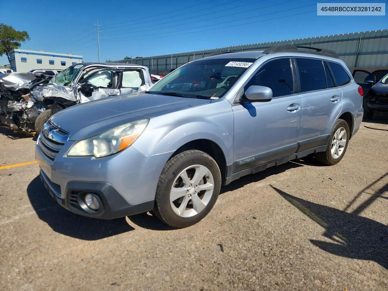 SUBARU OUTBACK 2014, VIN 4S4BRBCCXE3281242