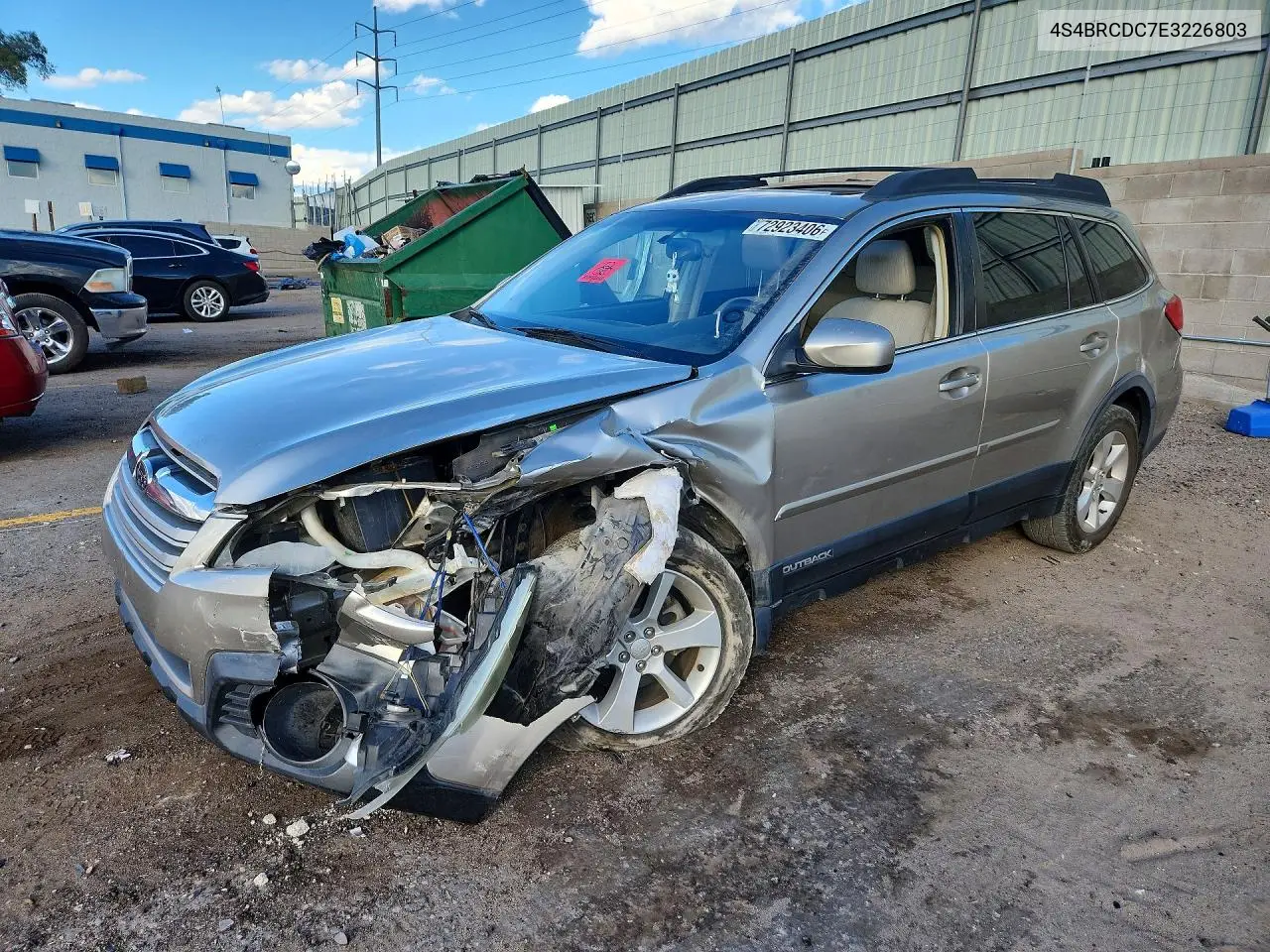 SUBARU OUTBACK 2014, VIN 4S4BRCDC7E3226803